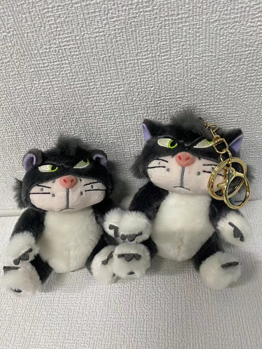 Disney Princess Cinderella Lucifer Cat Cuddly Cat Keyring