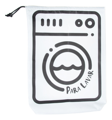 Kit 4 Sacos Organizador Roupa Suja Dobrável Multiuso Branco