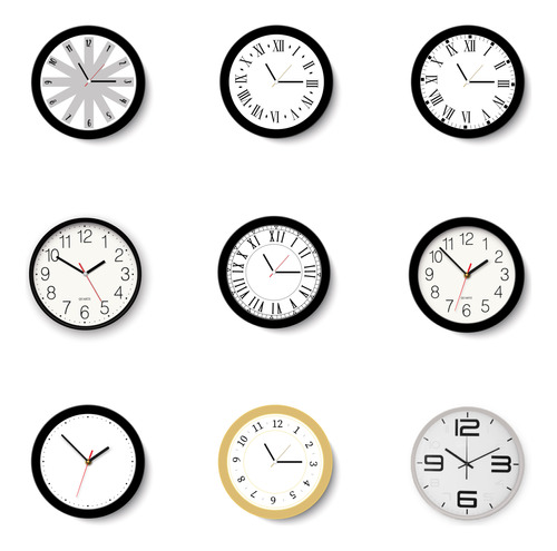 Reloj De Pared Clásico Decorativo Unisex Cuarzo Análogo