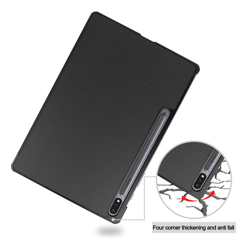Funda Smart Cover Para Tablet Samsung S9 Plus + Vidrio