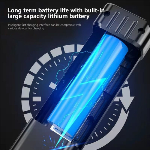 Linterna Portátil J Cob De Luz Fuerte Recargable Usb C 9168