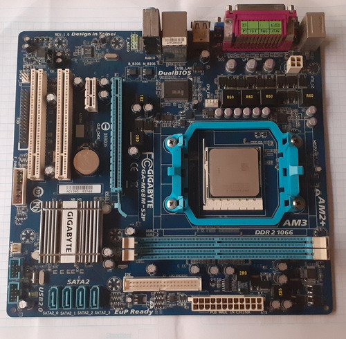Placa Gigabyte M68m-s2p Am2 Am2+ Am3+lata+ Athlon Ii X2 (Usado)
