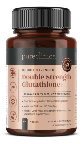 Pureclinica Glutatión 1000mg X 60 Comprimidos. Con 500 Mg De