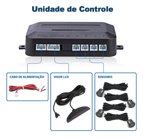 Retrovisor Com Tela + Câmera + Sensor Ré Cinza Astra 2001