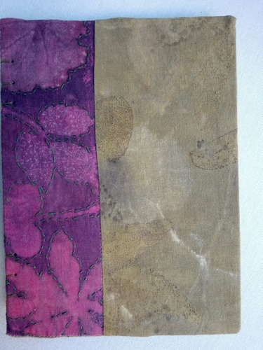 Cuaderno Artístico, Con Impresión Vegetal. Verde Fumee