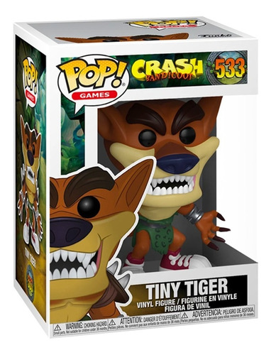 ¡Funko Pop! Crash Bandicoot: Tiny Tiger #533