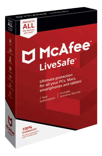 Antivirus Mcafee Livesafe +10 Dispositivos Ilimitado [1 Año]