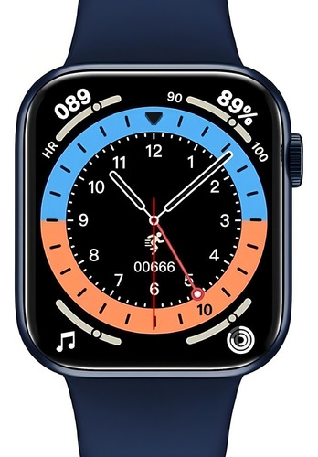 Smartwatch Iwo W46 W46 40mm Caixa 40mm De Metal Preta, Pulseira Preta