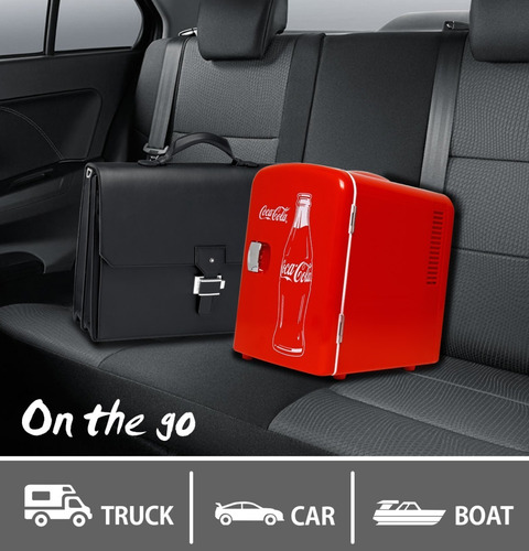 Imagen 2 de 10 de Nevera Mini Refrigerador Portátil De 4 L Carro Oficina Casa