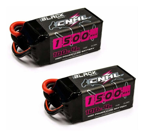 2 Baterias Lipo Cnhl 1500mah 4s 14.8v 100c (burst 200c) Con 