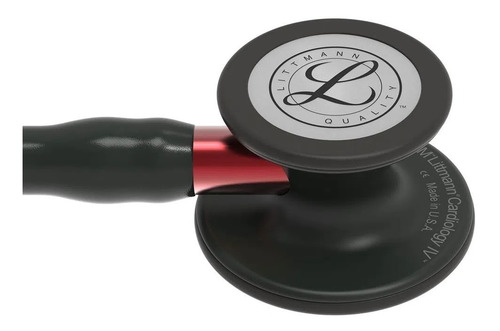 Estetoscópio Littmann Cardiology Iv Black Ed Vermelho 6200