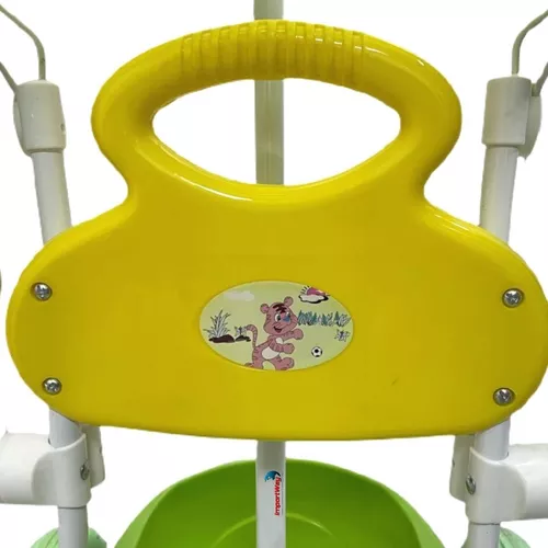 Triciclo Motoca Infantil Passeio Empurrador Pedal Som Verde