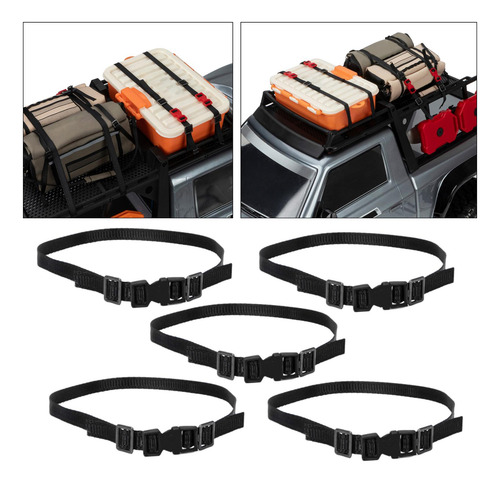 2 X 5 Uds Rc Coche Techo Portaequipajes Cuerda Para Scx10