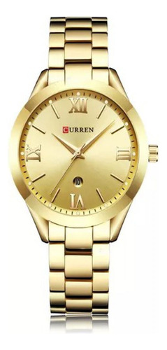 Reloj Para Mujer Curren Curren Chronograph Kreb6318 Dorado