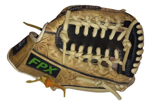 Guante Manopla Mod 1650 Beisbol Beige/negro Palomares Fpx