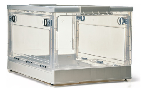 Caja Organizadora Plegable Apilable Plástico Transparente L