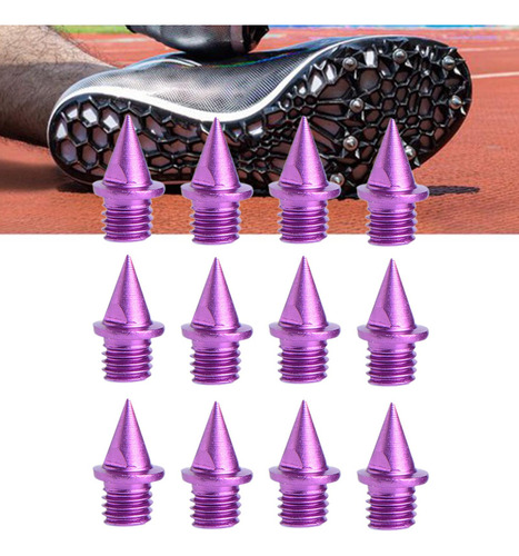 12 Piezas De Clavos Para Correr En Pista Y Violeta