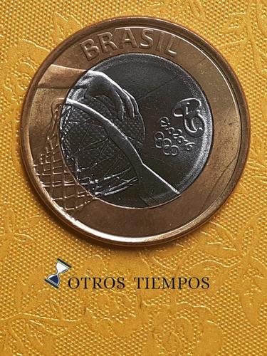 Moneda Brasil Juegos Olimpicos Basquet