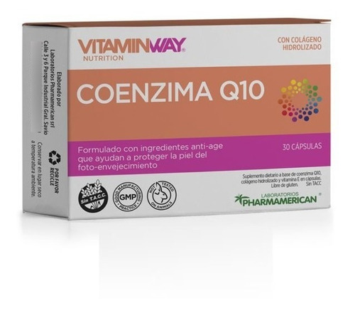 Vitamin Way Coenzima Q10 Con Colageno Hidrolizado X 30 Caps