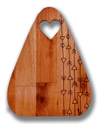 Tabla Apoyo Corazon 24x31cm Euca C/ Cera Abejas Natural