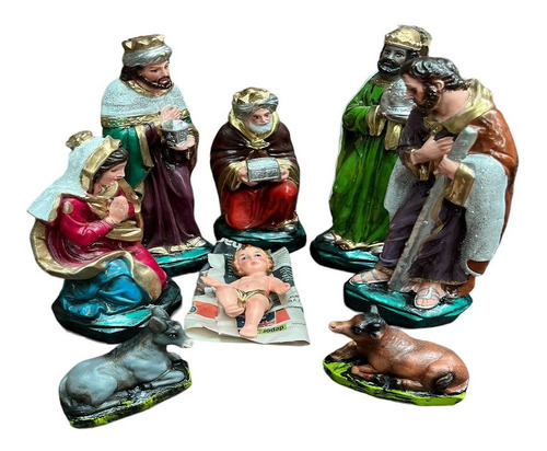 Pesebre 24cm Nacimiento Niño Jesus Figuras Navidad