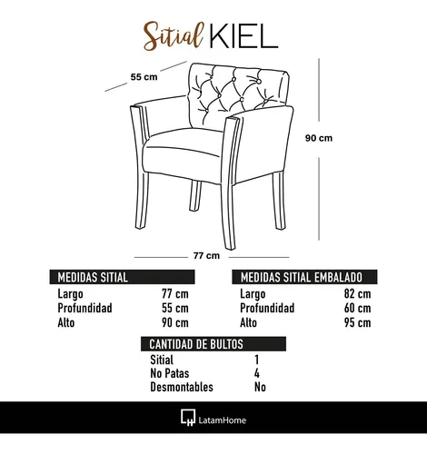 Sitial Kiel Tela Velvet - Latam Home