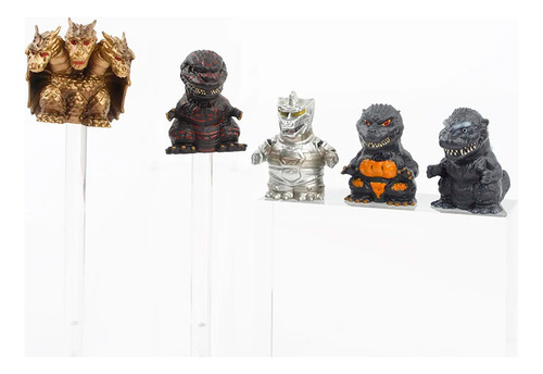 5 Peças De Bonecos De Ação Finger Puppet Mecha Godzilla