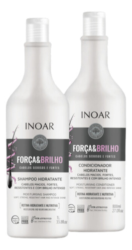 Kit Inoar Força E Brilho Shampoo 1l + Condicionador 800ml