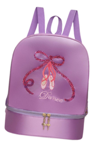 Mochila De Danza De Ballet Ligera Con Compartimento Púrpura
