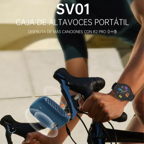 Bocina G-tide Sv01 Bluetooth Con Soporte Bici O Moto Azul