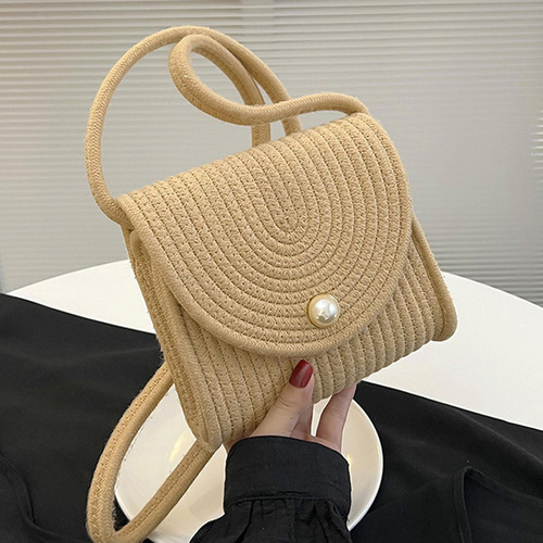 Bolso Bandolera Para Mujer, Playa De Verano, Bolso Caqui