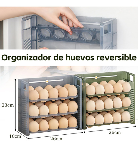 2 Peças De Suporte Para Ovos De Geladeira, Organizador De