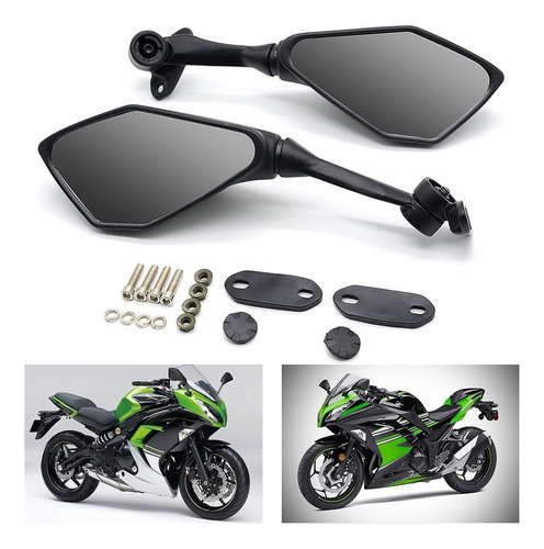 2x Espejo Retrovisor De Motocicleta Para Kawasaki Ninja 400