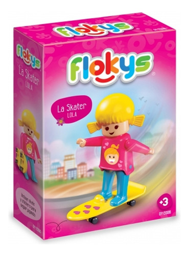 Flokys Skater Lola Muñeco + Skate En Caja Dimare