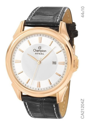 Relógio Masculino Champion Dourado Ca21204z Pulseira Couro
