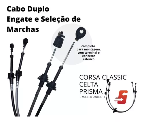 Cabo Duplo Engate Seleção Marchas Corsa Classic 2005/2014