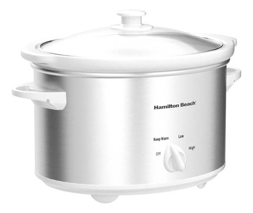 Olla De Cocción Lento Hamilton Beach Acero Inox 33140g Color Gris