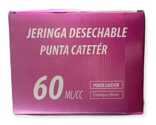 Caja X 25 Jeringa Punta Catéter 60ml