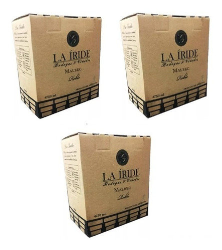 Bag In Box La Iride 4750 Cc Caja X 3 Unidades