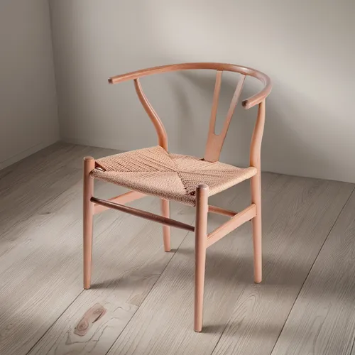 Silla Wishbone Con Asiento De Soga Ratan Natural - Nordico