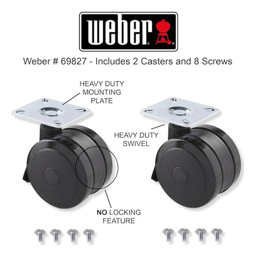 #69827 Fixed Caster For Spirit 200/300 Series Grills