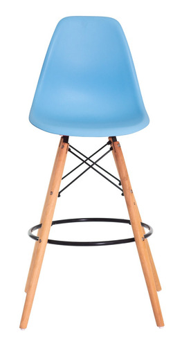 Imagem 3 de 5 de Banqueta Alta Eiffel Eames Preta Base Madeira Várias Cores