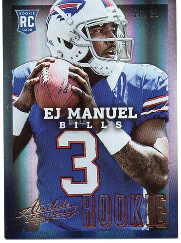 2013 Absolute Silver /99 Ej Manuel Rookie Buffalo Bills 