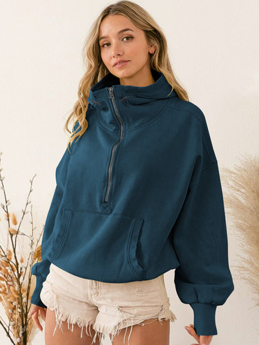 Suéter Con Capucha Para Mujer Europea Y Americana, Sudadera