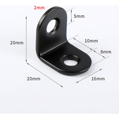 W Soporte En L De 40 Piezas Soporte De 25 Mm X 25 Mm X 16 Mm