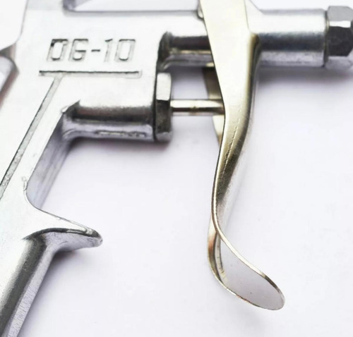 Pistola Para Sopletear Con Accesorios Color Plateado