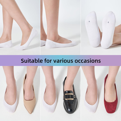 Calcetines Invisibles Para Mujer, 8 Pares,