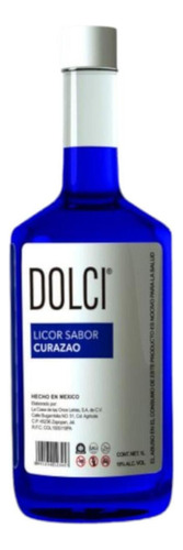 Pack De 4 Licor Dolci De Curazao Blue 1 L