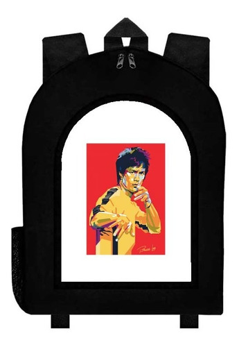 Mochila Negra Karate Bruce Lee A Art097