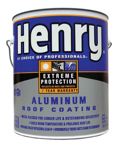 Henry Revestimiento Techo Aluminio Liso Aqua-bright 0,9 Gal.